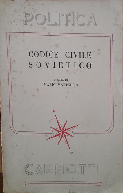 Codice civile sovietico - copertina