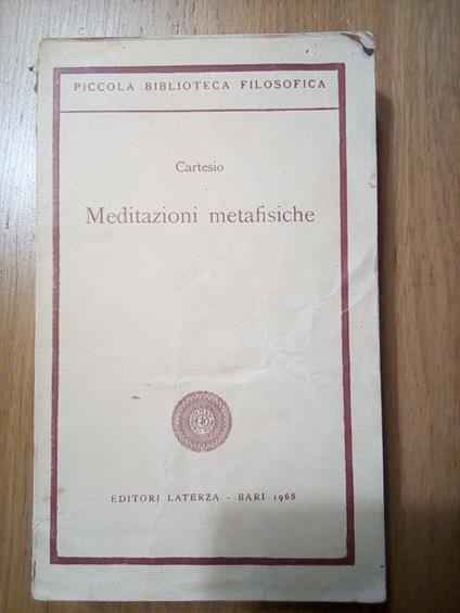 Meditazioni metafisiche - Renato Cartesio - copertina