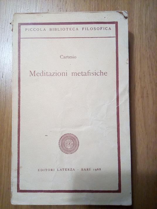 Meditazioni metafisiche - Renato Cartesio - copertina