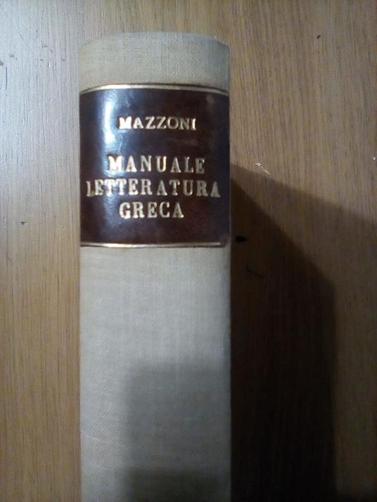 Manuale di letteratura greca - A. Mazzoni - copertina