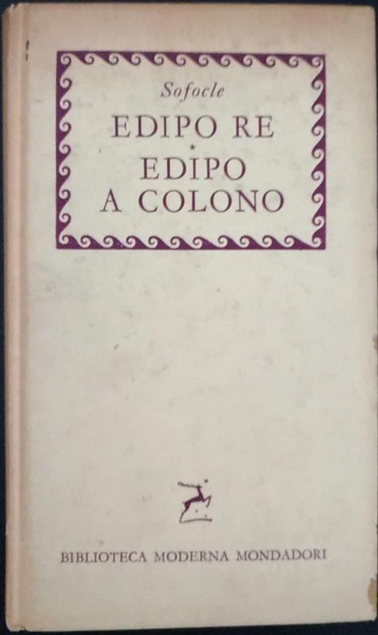 Edipo re. Edipo a Colono - Sofocle - copertina