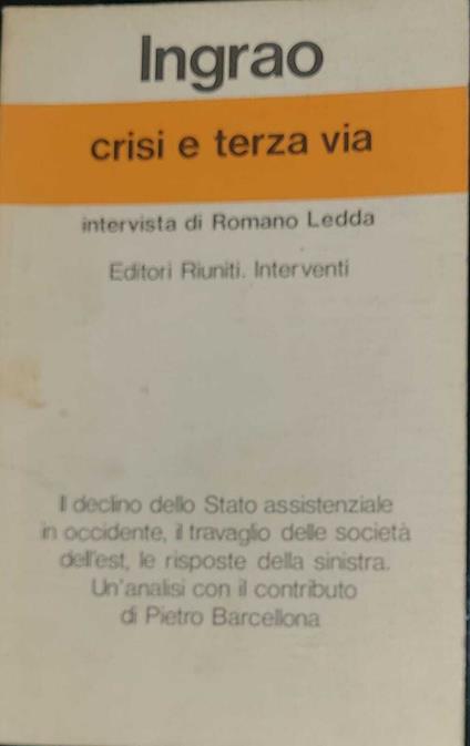 Crisi e terza via - Pietro Ingrao - copertina