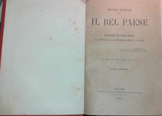 Il bel paese - Antonio Stoppani - copertina