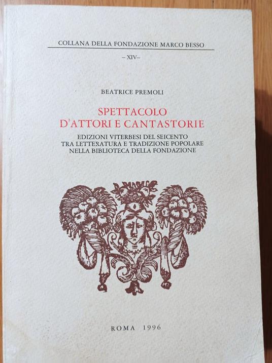 Spettacolo d'attori e cantastorie - Beatrice Premoli - copertina