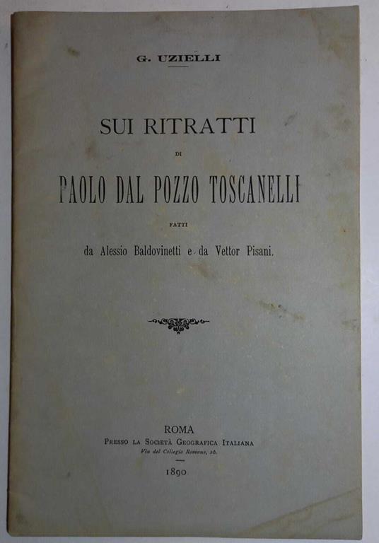 Sui ritratti di Paolo Dal Pozzo Toscanelli - Gustavo Uzielli - copertina
