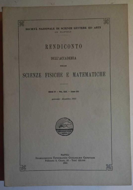 Rendiconto dell'Accademia delle scienze e matematiche - copertina