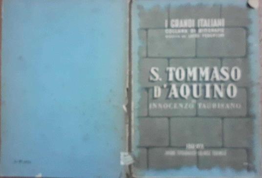 S. Tommaso D'Aquino - Innocenzo Taurisano - copertina