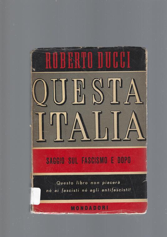 Questa Italia - Roberto Ducci - copertina