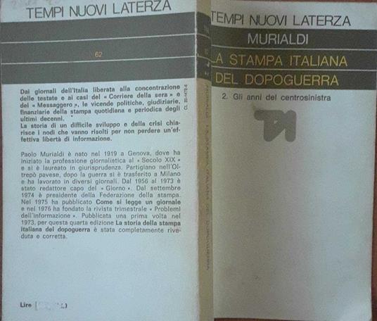 La stampa italiana del dopoguerra - Paolo Murialdi - copertina