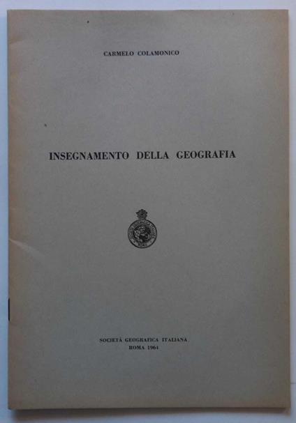 Insegnamento della geografia - Carmelo Colamonico - copertina