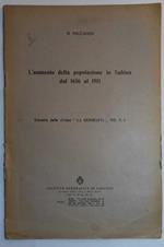 L' aumento della popolazione in Sabina dal 1656 al 1911