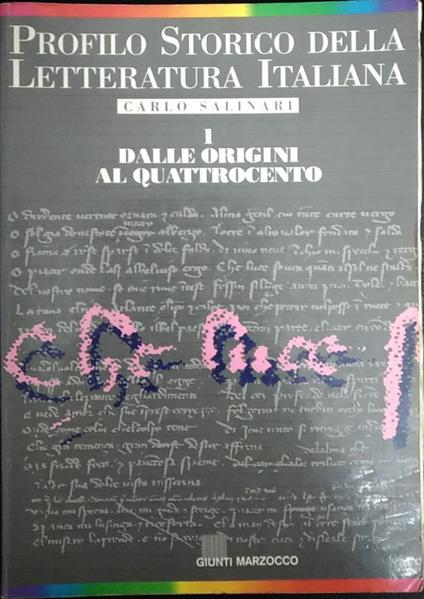 Profilo storico della lettaratura italiana. Vol. 1 - Carlo Salinari - copertina