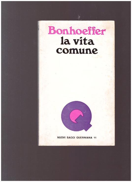 La Vita Comune - Dietrich Bonhoeffer - copertina