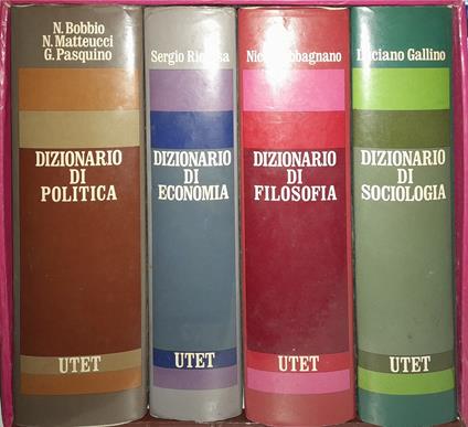 DIzionario di politica, economia, filosofia e sociologia (4 volumi) - copertina