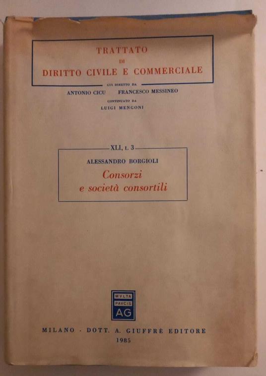 Consorzi e Società consortili - Alessandro Borgioli - copertina