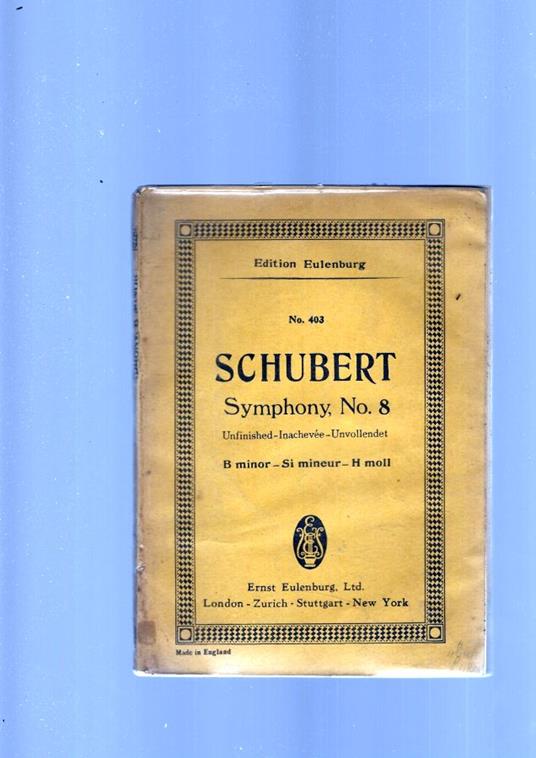 SYMPHONY, No. 8 - Schubert - copertina