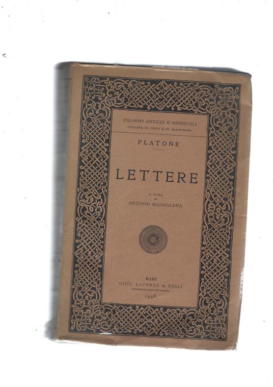 Lettere - Platone - copertina