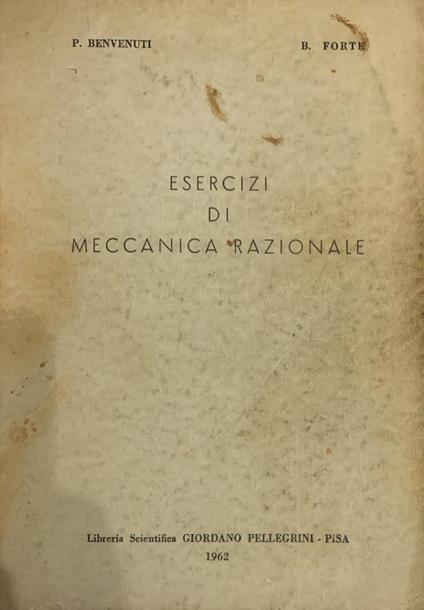 Esercizi di meccanica razionale - copertina