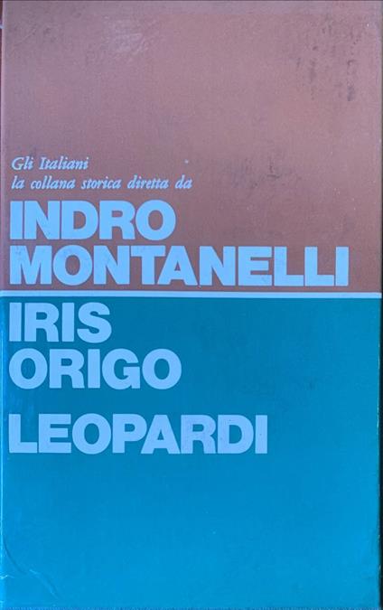 Leopardi - Iris Origo - copertina