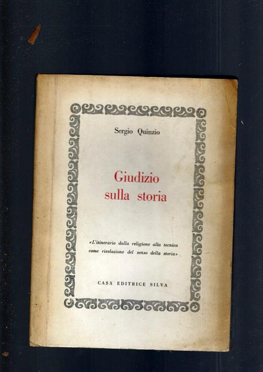 Giudizio Sulla Storia - Sergio Quinzio - copertina