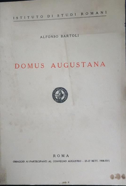 Domus Augustana - Alfonso Bartoli - copertina