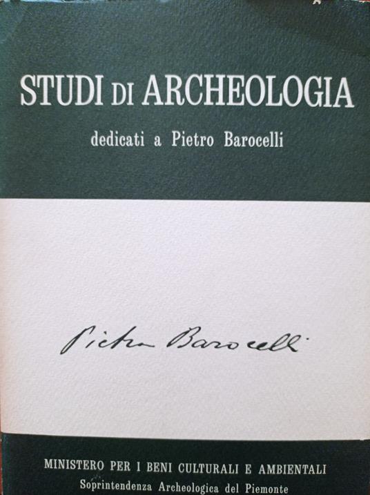 Studi di archeologia dedicati a Pietro Barocelli - copertina