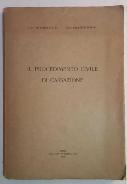 Il procedimento civile di cassazione - copertina