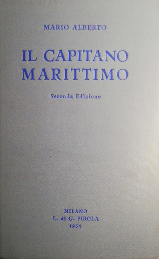 Il capitano marittimo - Alberto Mario - copertina