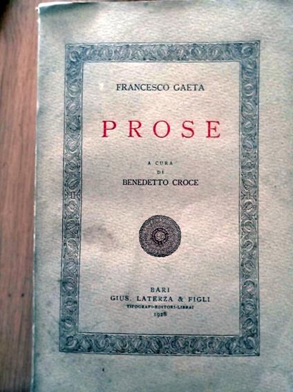 Prose - Francesco Gaeta - copertina