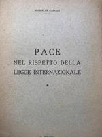 Pace nel rispetto della legge internazionale