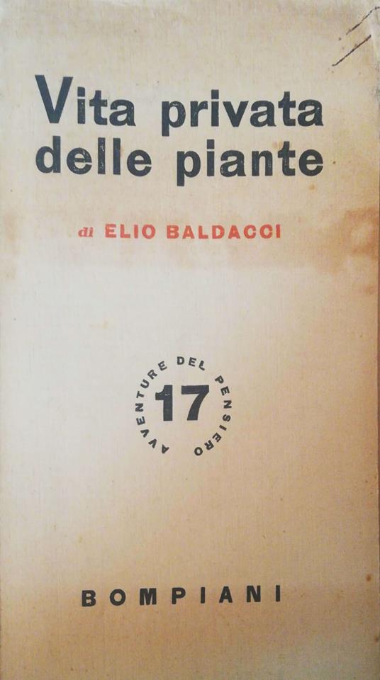 Vita privata delle piante - Elio Baldacci - copertina