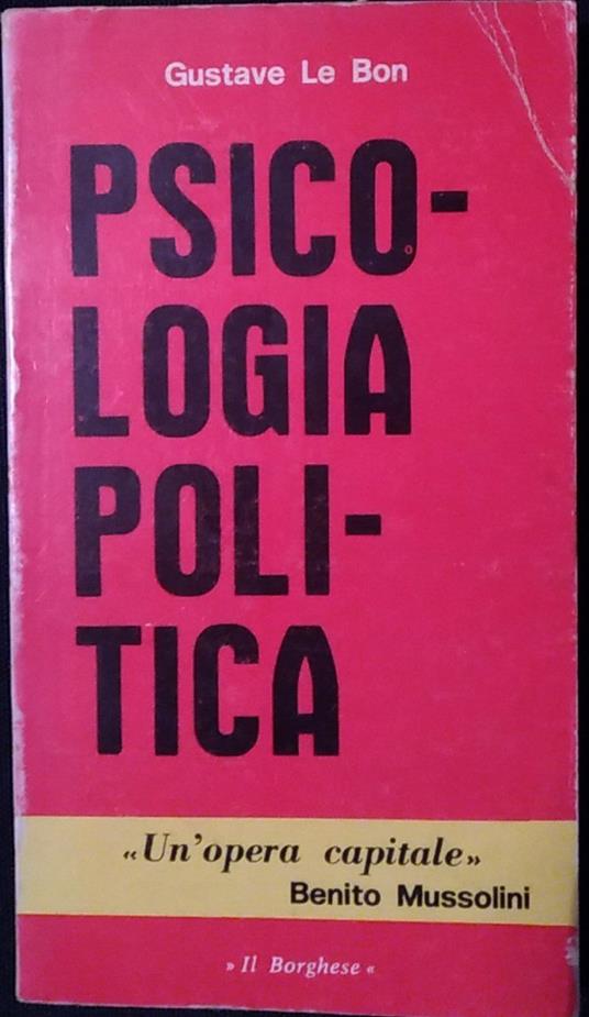 Psicologia politica - Gustave Le Bon - copertina