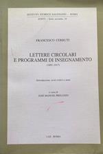 Lettere circolari e programmi di insegnamento (1885-1917)