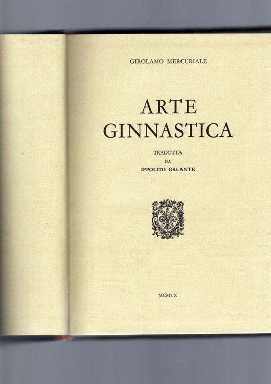 Arte Ginnastica - Girolamo Mercuriale - copertina