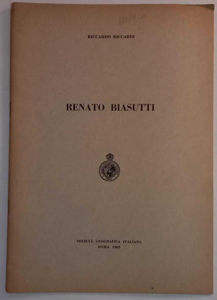 Renato Biasutti. (Estratto) - Riccardo Riccardi - copertina