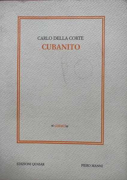 Cubanito - Carlo Della Corte - copertina