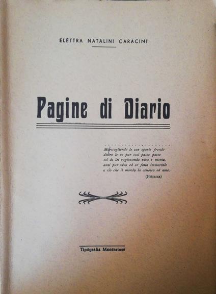 Pagine di Diario - copertina