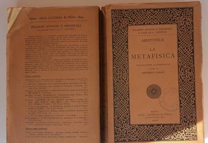 La metafisica. Traduzione e commento a cura di Armando Carlini - Aristotele - copertina