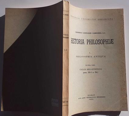 Historia philosophiae. Volume 1 Philosophia antiqua. Altera pars. Cyclus hellenisticus (saec. III-I a. Ch.) - copertina