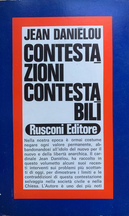 Contestazioni contestabili - Jean Daniélou - copertina