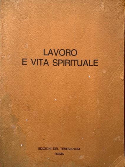 Lavoro e vita spirituale - copertina