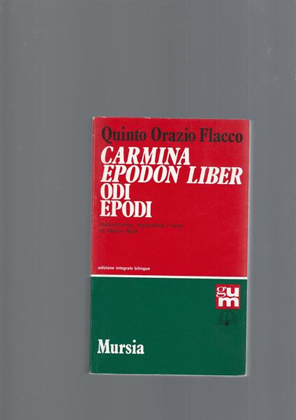 Odi Epodi - Quinto Orazio Flacco - copertina