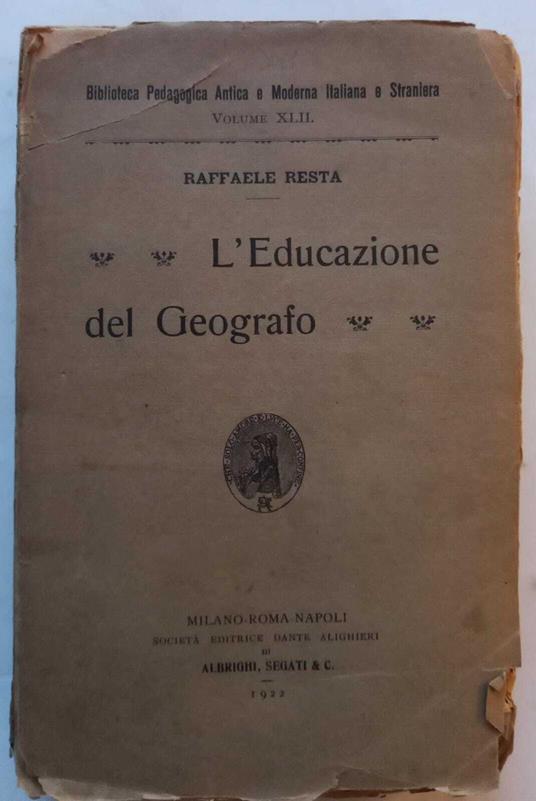 L' educazione del geografo - Raffaele Resta - copertina