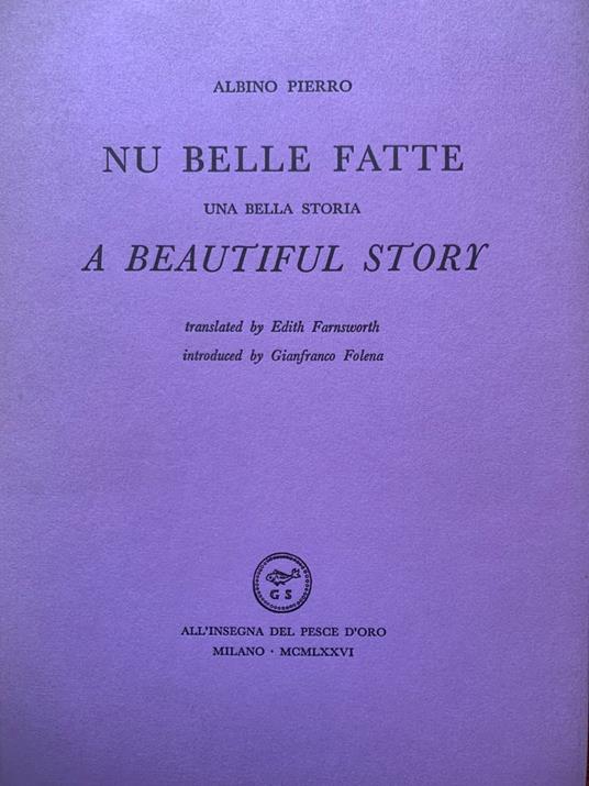 Nu belle fatte - Pierro Albino - copertina