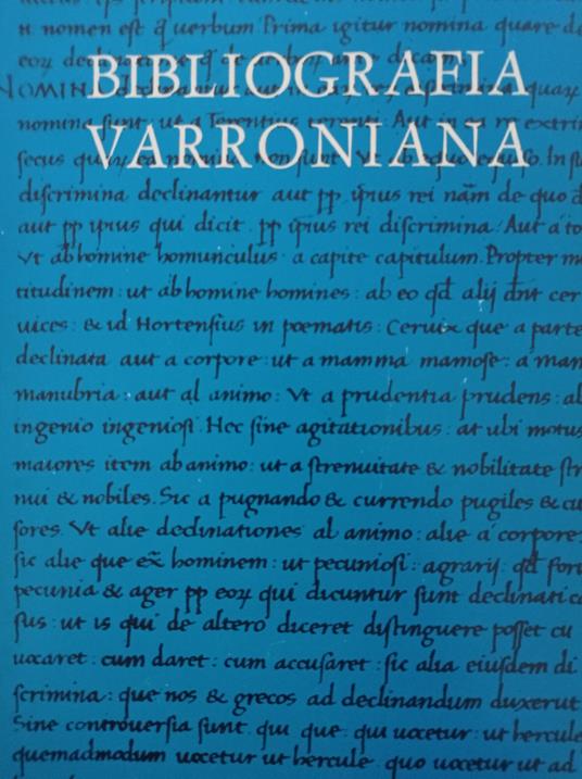 Bibliografia Varroniana - copertina