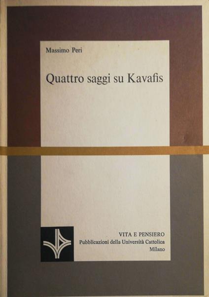 Quattro saggi su Kavafis - Massimo Peri - copertina