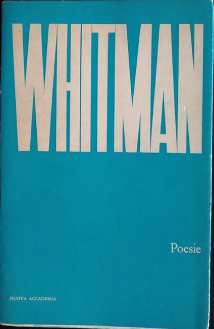 Whitman - Roberto Sanesi - copertina