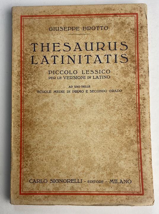 Vocabolario Latino-Italiano. Italiano-Latino - Libro Usato - Carlo  Signorelli Editore 