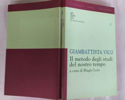 Il metodo degli studi del nostro tempo - Giambattista Vico - copertina