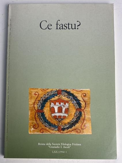 Ce fastu? 1994 Vol. 1, 2 - copertina